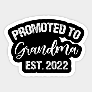 Promoted to Grandma Est 2022 Sticker